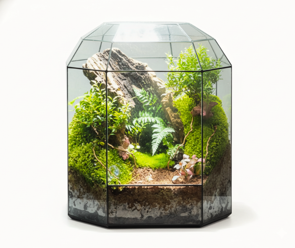 "The Mossy Cave" Terrarium