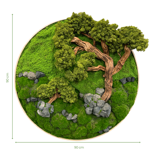 Bonsai Preserved Moss Frame 90CM