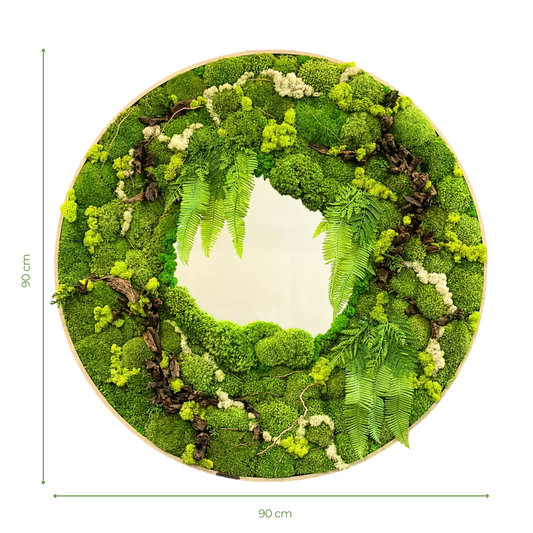Preserved Moss Frame with mirror 90CM